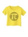 Pi Day Design - Pi Circle Cutout Infant T-Shirt by TooLoud-Infant T-Shirt-TooLoud-Yellow-06-Months-Davson Sales