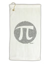 Pi Day Design - Pi Circle Cutout Micro Terry Gromet Golf Towel 16 x 25 inch by TooLoud-Golf Towel-TooLoud-White-Davson Sales