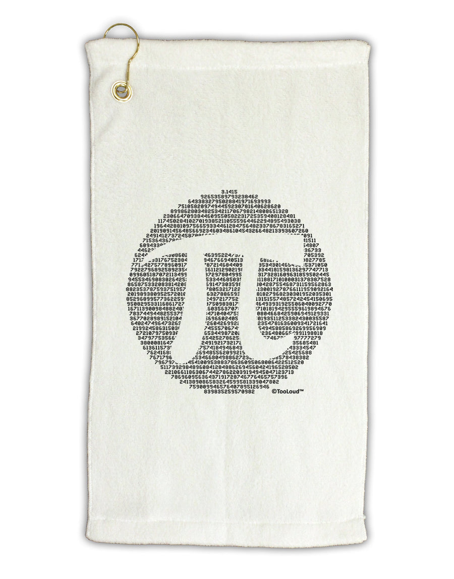 Pi Day Design - Pi Circle Cutout Micro Terry Gromet Golf Towel 16 x 25 inch by TooLoud-Golf Towel-TooLoud-White-Davson Sales