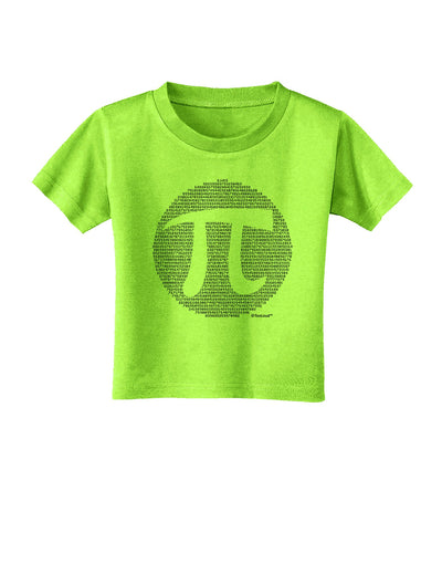 Pi Day Design - Pi Circle Cutout Toddler T-Shirt by TooLoud-Toddler T-Shirt-TooLoud-Lime-Green-2T-Davson Sales