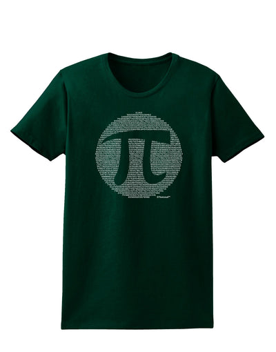 Pi Day Design - Pi Circle Cutout Womens Dark T-Shirt by TooLoud-Womens T-Shirt-TooLoud-Forest-Green-Small-Davson Sales