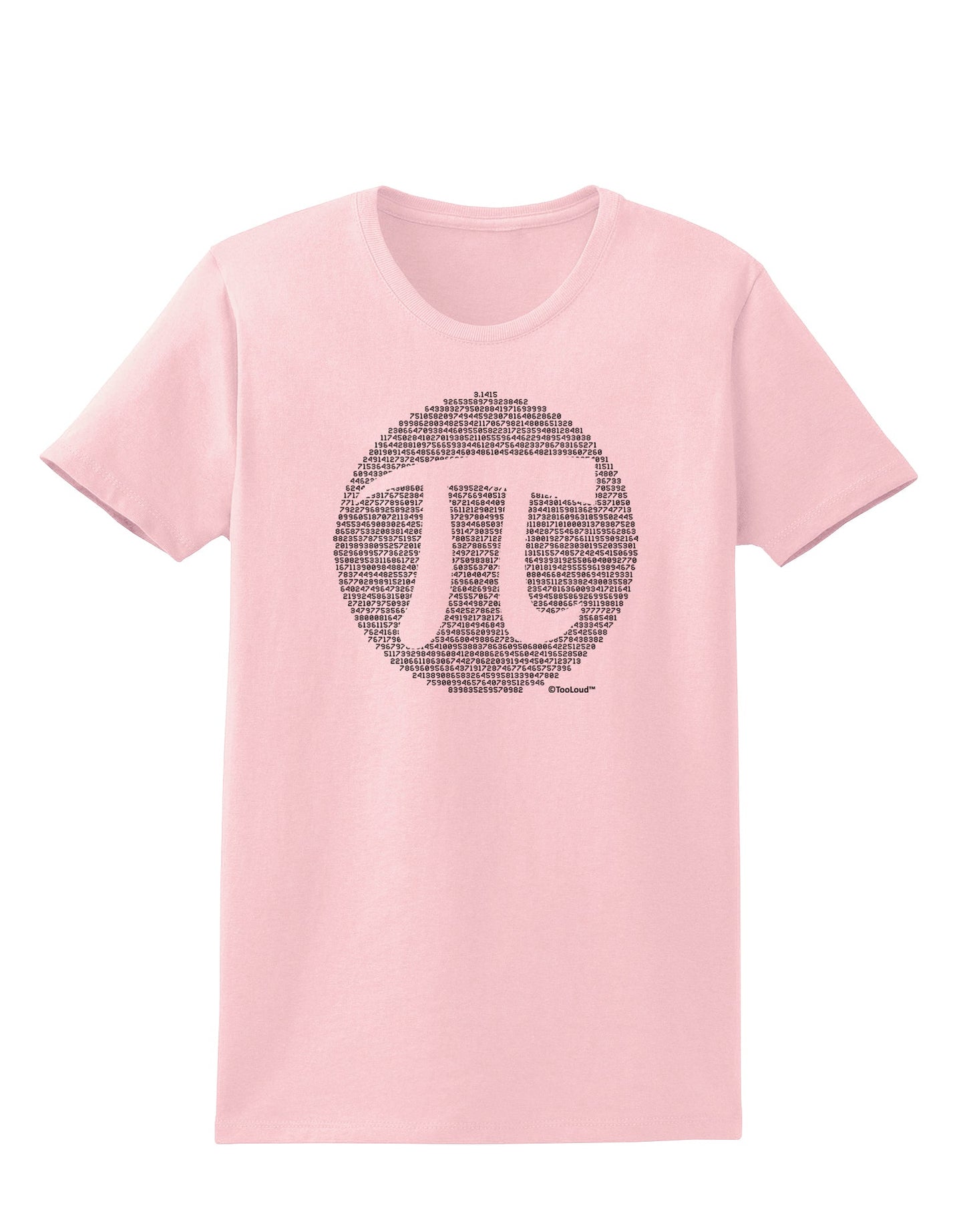 Pi Day Design - Pi Circle Cutout Womens T-Shirt by TooLoud-Womens T-Shirt-TooLoud-PalePink-X-Small-Davson Sales