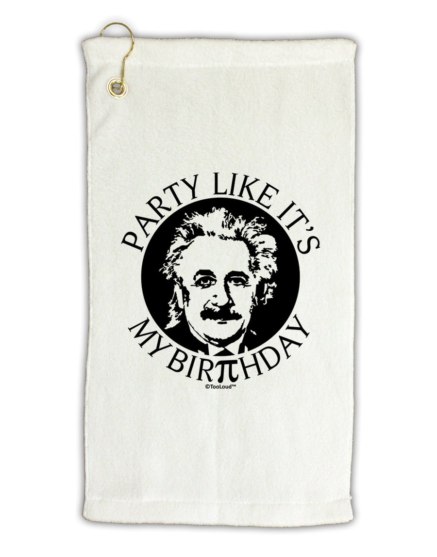 Pi Day - Birthday Design Micro Terry Gromet Golf Towel 16 x 25 inch by TooLoud-Golf Towel-TooLoud-White-Davson Sales