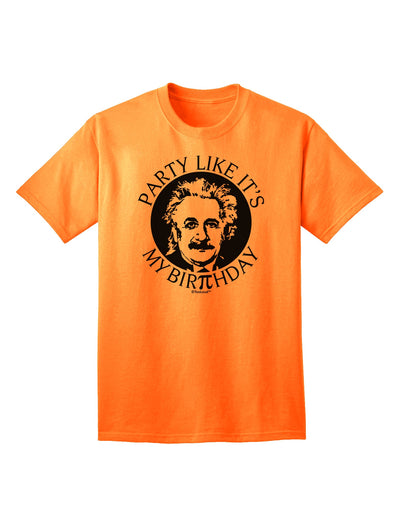 Pi Day and Birthday Adult T-Shirt Design by TooLoud-Mens T-shirts-TooLoud-Neon-Orange-Small-Davson Sales