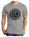 Pi Pie Adult V-Neck T-shirt-Mens T-Shirt-TooLoud-HeatherGray-Small-Davson Sales