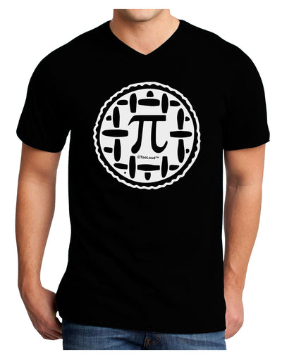 Pi Pie Adult V-Neck T-shirt-Mens T-Shirt-TooLoud-Black-Small-Davson Sales