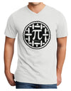 Pi Pie Adult V-Neck T-shirt White 4XL Tooloud