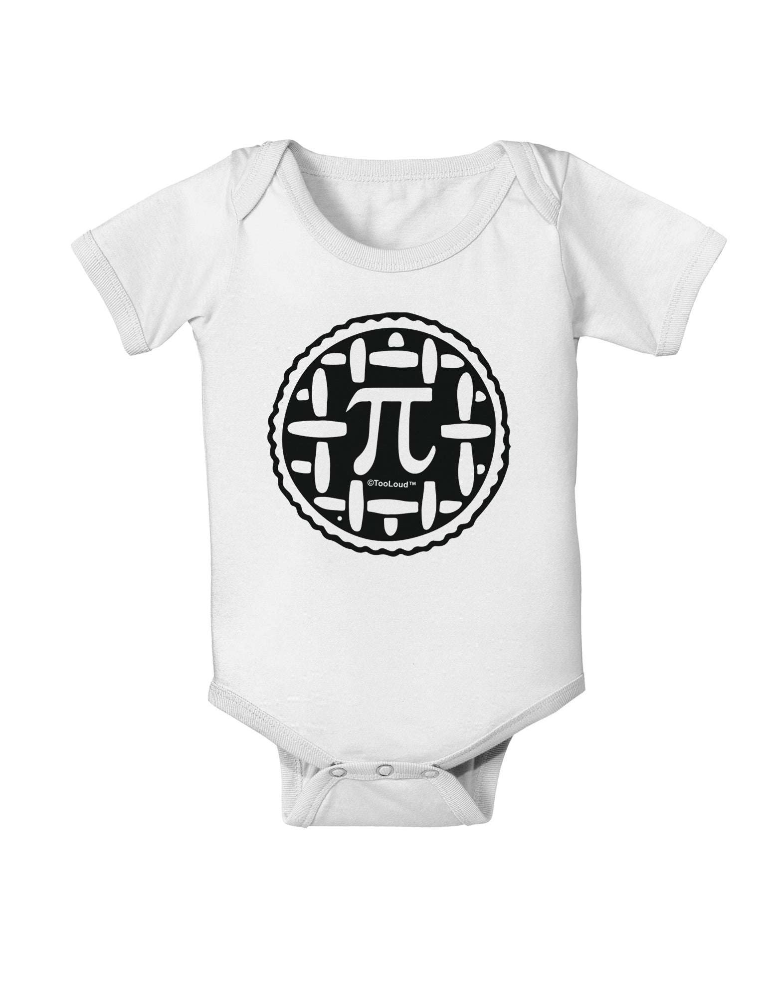 Pi Pie Baby Romper Bodysuit-Baby Romper-TooLoud-White-06-Months-Davson Sales