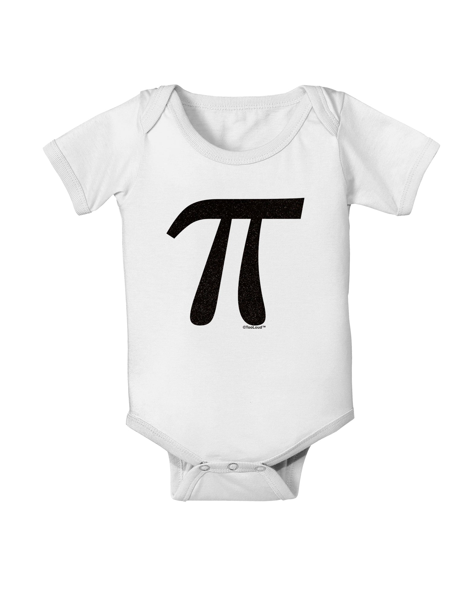 Pi Symbol Glitter - Black Baby Romper Bodysuit by TooLoud-Baby Romper-TooLoud-White-06-Months-Davson Sales