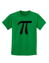 Pi Symbol Glitter - Black Childrens Dark T-Shirt by TooLoud-Childrens T-Shirt-TooLoud-Kelly-Green-X-Small-Davson Sales