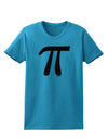 Pi Symbol Glitter - Black Womens Dark T-Shirt by TooLoud-Womens T-Shirt-TooLoud-Turquoise-X-Small-Davson Sales