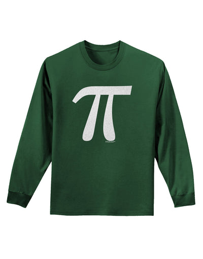 Pi Symbol Glitter - White Adult Long Sleeve Dark T-Shirt by TooLoud-TooLoud-Dark-Green-Small-Davson Sales