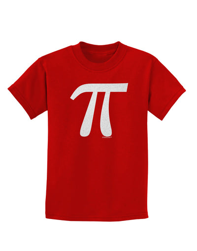 Pi Symbol Glitter - White Childrens Dark T-Shirt by TooLoud-Childrens T-Shirt-TooLoud-Red-X-Small-Davson Sales