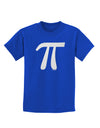 Pi Symbol Glitter - White Childrens Dark T-Shirt by TooLoud-Childrens T-Shirt-TooLoud-Royal-Blue-X-Small-Davson Sales