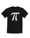 Pi Symbol Glitter - White Childrens Dark T-Shirt by TooLoud-Childrens T-Shirt-TooLoud-Black-X-Small-Davson Sales