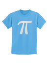 Pi Symbol Glitter - White Childrens T-Shirt by TooLoud-Childrens T-Shirt-TooLoud-Aquatic-Blue-X-Small-Davson Sales