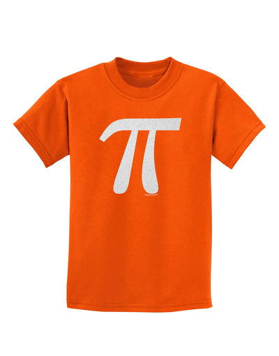 Pi Symbol Glitter - White Childrens T-Shirt by TooLoud-Childrens T-Shirt-TooLoud-Orange-X-Small-Davson Sales