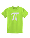 Pi Symbol Glitter - White Childrens T-Shirt by TooLoud-Childrens T-Shirt-TooLoud-Lime-Green-X-Small-Davson Sales