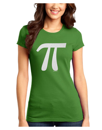 Pi Symbol Glitter - White Juniors T-Shirt by TooLoud-Womens Juniors T-Shirt-TooLoud-Kiwi-Green-Juniors Fitted X-Small-Davson Sales