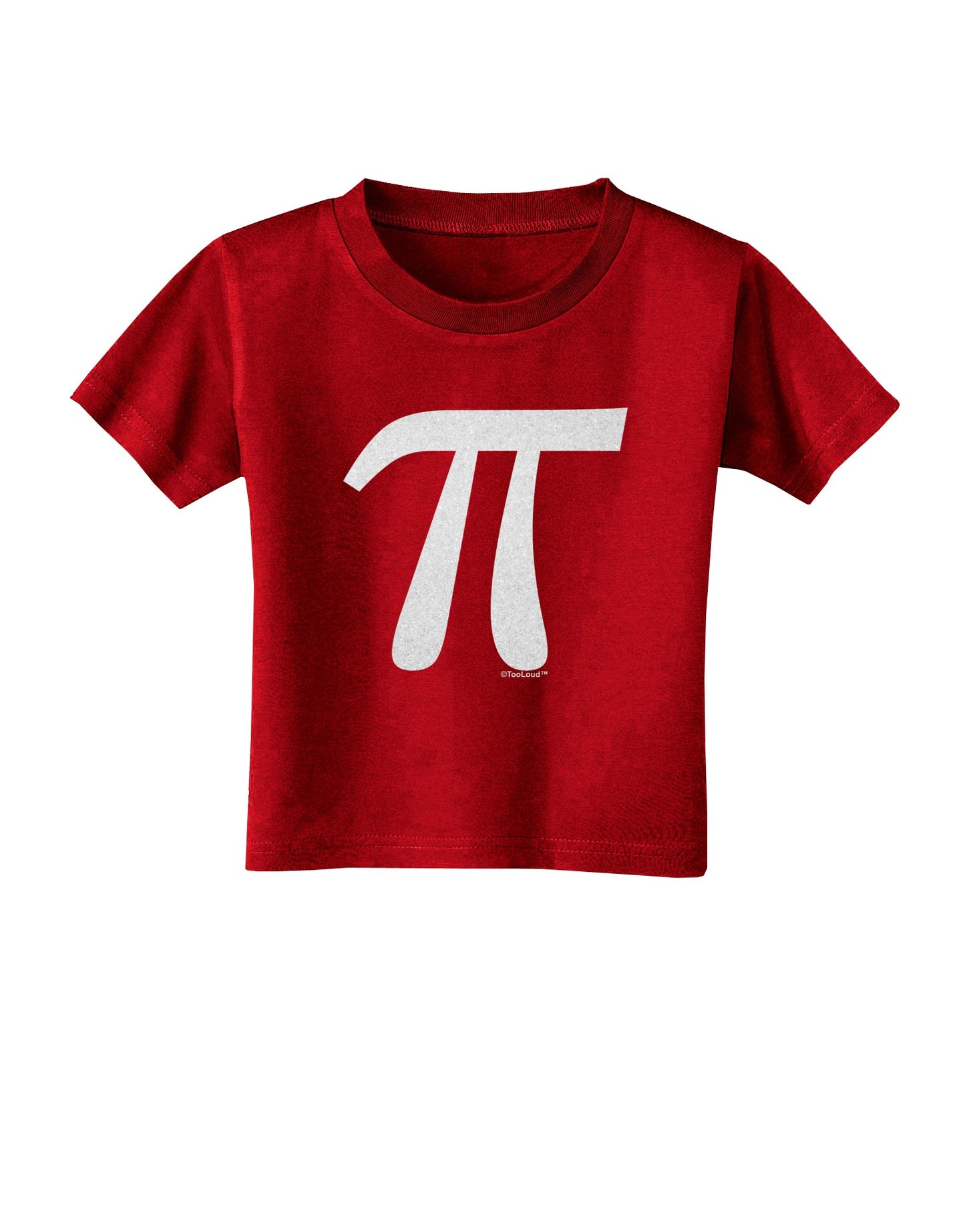 Pi Symbol Glitter - White Toddler T-Shirt Dark by TooLoud-Toddler T-Shirt-TooLoud-Red-2T-Davson Sales