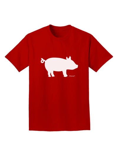 Pig Silhouette Design Adult Dark T-Shirt by TooLoud-Mens T-Shirt-TooLoud-Red-Small-Davson Sales