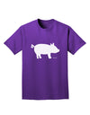 Pig Silhouette Design Adult Dark T-Shirt by TooLoud-Mens T-Shirt-TooLoud-Purple-Small-Davson Sales