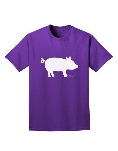 Pig Silhouette Design Adult Dark T-Shirt by TooLoud-Mens T-Shirt-TooLoud-Purple-Small-Davson Sales