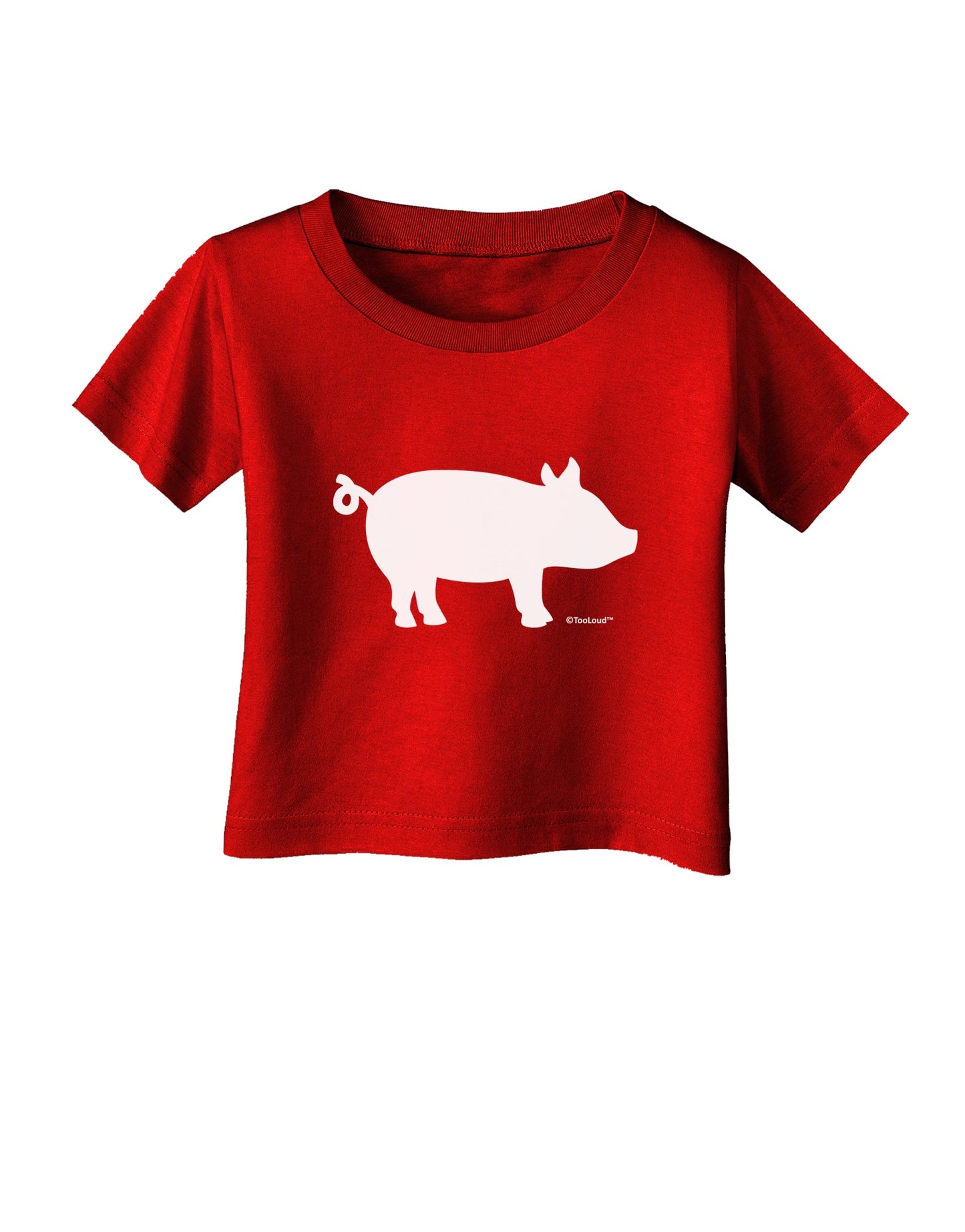 Pig Silhouette Design Infant T-Shirt Dark by TooLoud-Infant T-Shirt-TooLoud-Red-06-Months-Davson Sales
