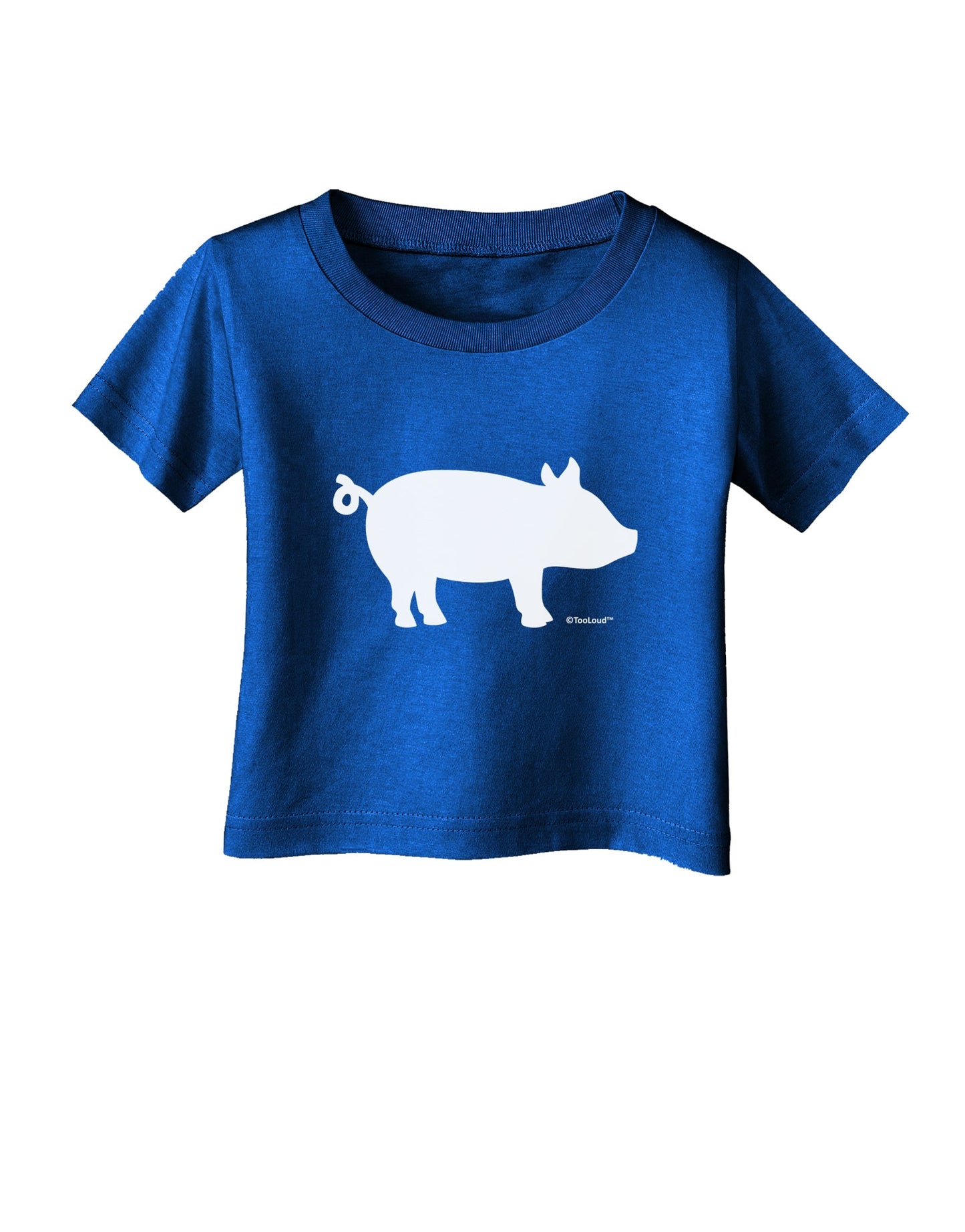 Pig Silhouette Design Infant T-Shirt Dark by TooLoud-Infant T-Shirt-TooLoud-Royal-Blue-06-Months-Davson Sales