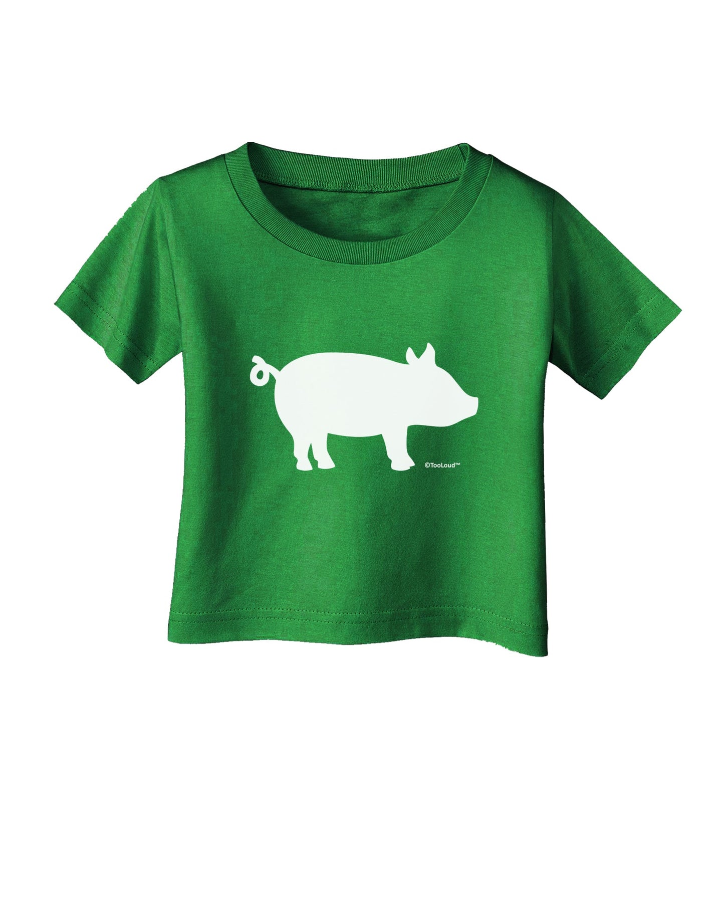 Pig Silhouette Design Infant T-Shirt Dark by TooLoud-Infant T-Shirt-TooLoud-Clover-Green-06-Months-Davson Sales
