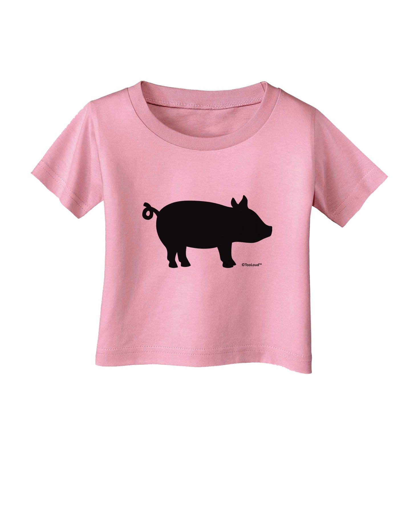 Pig Silhouette Design Infant T-Shirt by TooLoud-Infant T-Shirt-TooLoud-Candy-Pink-06-Months-Davson Sales