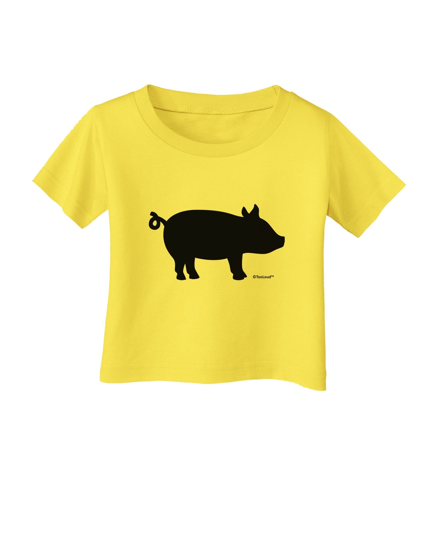 Pig Silhouette Design Infant T-Shirt by TooLoud-Infant T-Shirt-TooLoud-Yellow-06-Months-Davson Sales