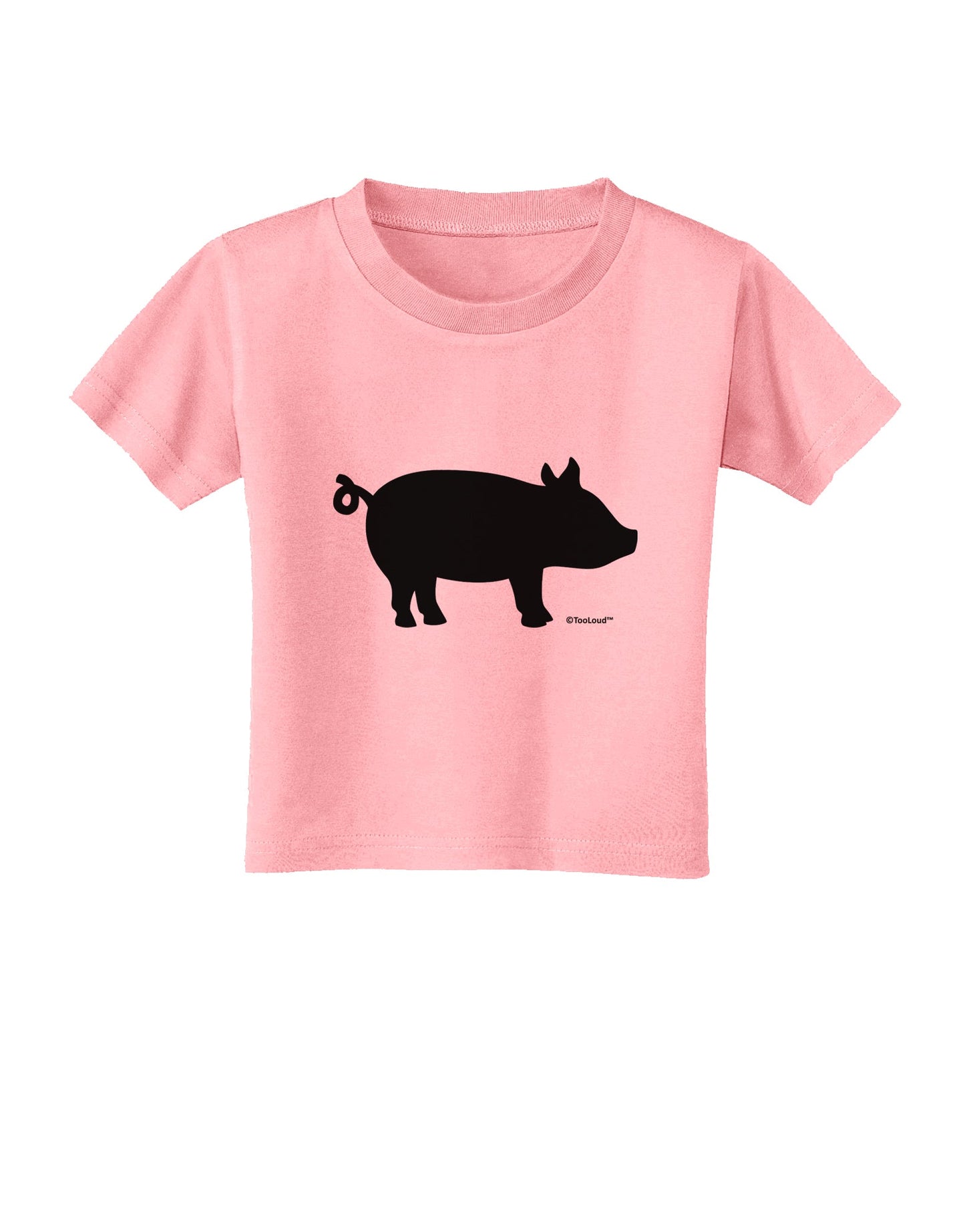 Pig Silhouette Design Toddler T-Shirt by TooLoud-Toddler T-Shirt-TooLoud-Candy-Pink-2T-Davson Sales