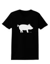 Pig Silhouette Design Womens Dark T-Shirt by TooLoud-Womens T-Shirt-TooLoud-Black-X-Small-Davson Sales