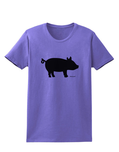 Pig Silhouette Design Womens T-Shirt by TooLoud-Womens T-Shirt-TooLoud-Violet-X-Small-Davson Sales