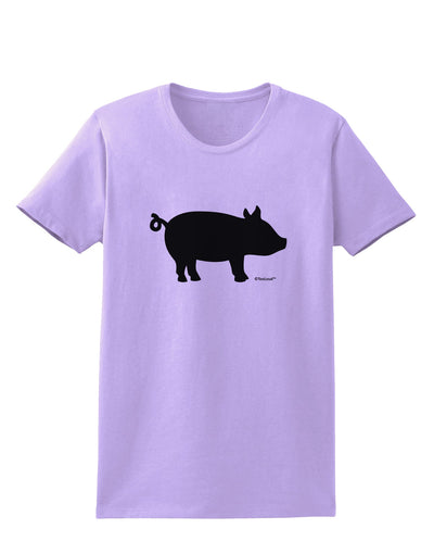 Pig Silhouette Design Womens T-Shirt by TooLoud-Womens T-Shirt-TooLoud-Lavender-X-Small-Davson Sales