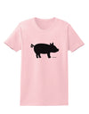 Pig Silhouette Design Womens T-Shirt by TooLoud-Womens T-Shirt-TooLoud-PalePink-X-Small-Davson Sales