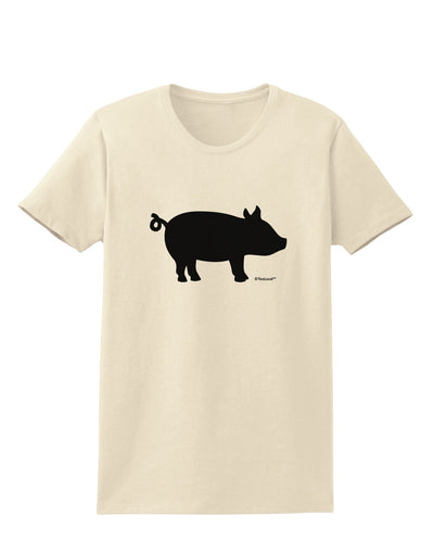 Pig Silhouette Design Womens T-Shirt by TooLoud-Womens T-Shirt-TooLoud-Natural-X-Small-Davson Sales