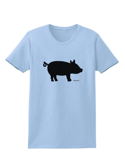 Pig Silhouette Design Womens T-Shirt by TooLoud-Womens T-Shirt-TooLoud-Light-Blue-X-Small-Davson Sales