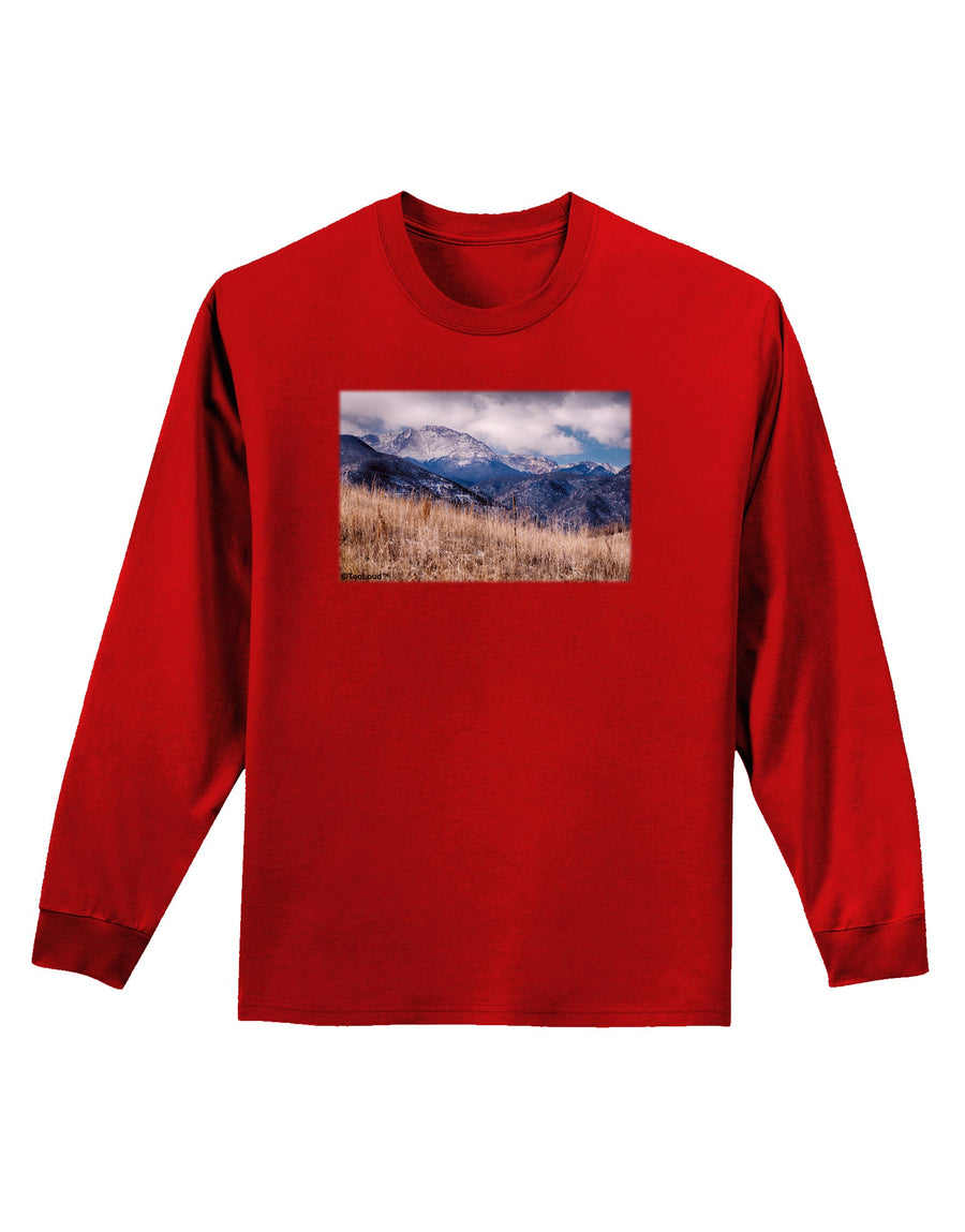 Pikes Peak CO Mountains Adult Long Sleeve Dark T-Shirt by TooLoud-TooLoud-Black-Small-Davson Sales