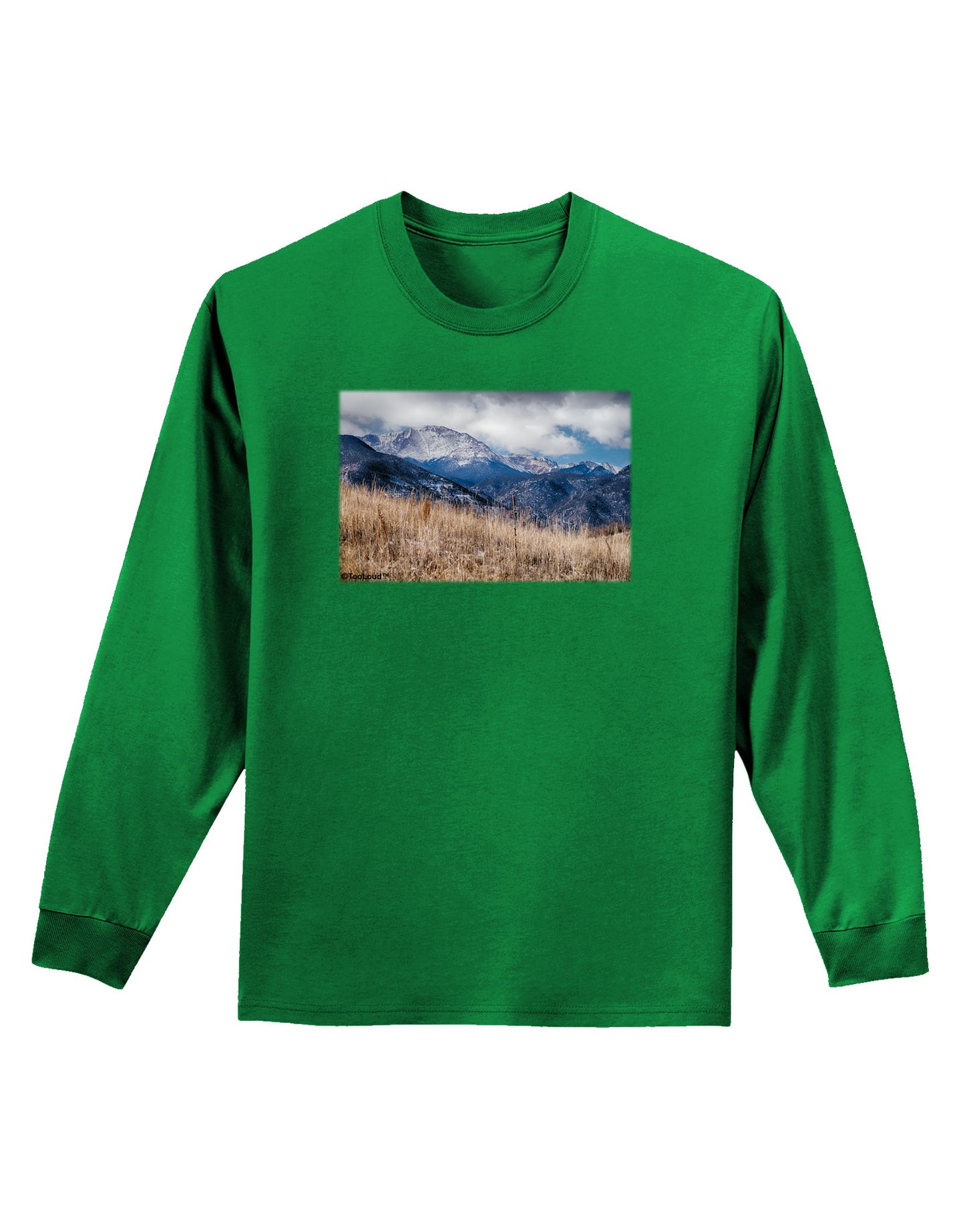 Pikes Peak CO Mountains Adult Long Sleeve Dark T-Shirt by TooLoud-TooLoud-Kelly-Green-Small-Davson Sales