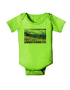 Pikes Peak CO Mountains Text Baby Romper Bodysuit by TooLoud-Baby Romper-TooLoud-Lime-06-Months-Davson Sales