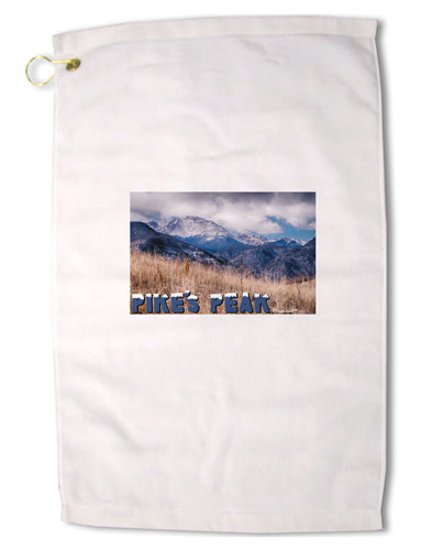 Pikes Peak CO Mountains Text Premium Cotton Golf Towel - 16 x 25 inch by TooLoud-Golf Towel-TooLoud-16x25"-Davson Sales