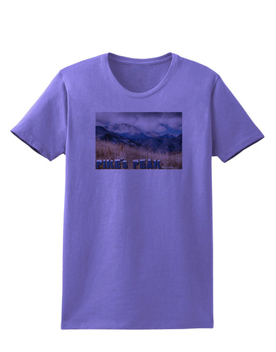 Pikes Peak CO Mountains Text Womens T-Shirt by TooLoud-Womens T-Shirt-TooLoud-Violet-X-Small-Davson Sales