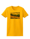 Pikes Peak CO Mountains Text Womens T-Shirt by TooLoud-Womens T-Shirt-TooLoud-Gold-X-Small-Davson Sales