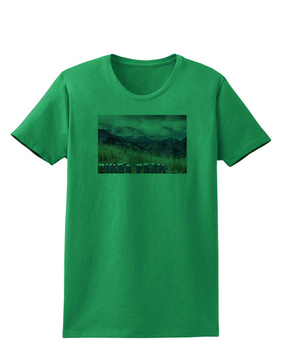 Pikes Peak CO Mountains Text Womens T-Shirt by TooLoud-Womens T-Shirt-TooLoud-Kelly-Green-X-Small-Davson Sales