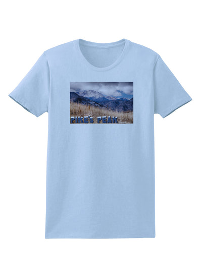 Pikes Peak CO Mountains Text Womens T-Shirt by TooLoud-Womens T-Shirt-TooLoud-Light-Blue-X-Small-Davson Sales