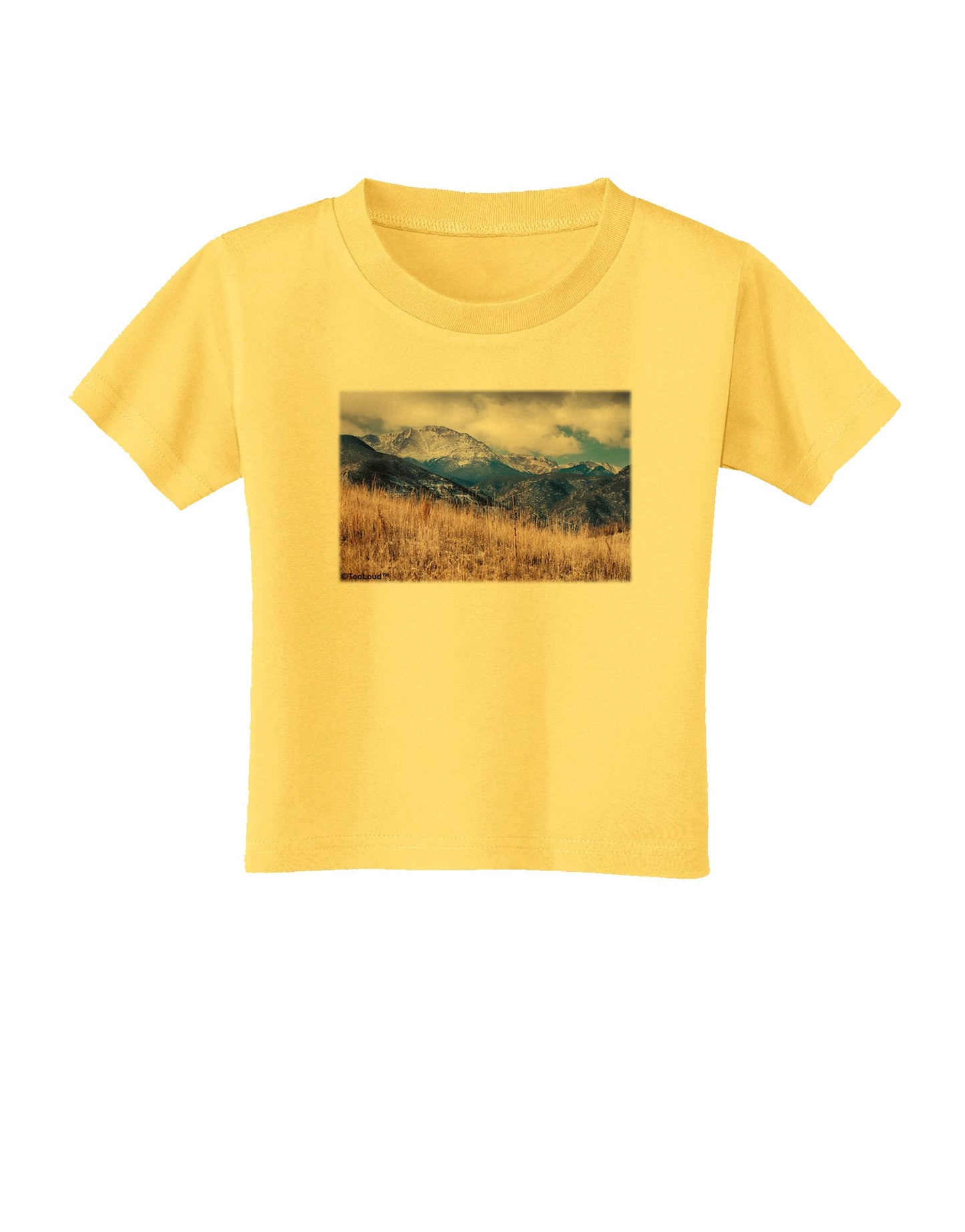 Pikes Peak CO Mountains Toddler T-Shirt by TooLoud-Toddler T-Shirt-TooLoud-Yellow-2T-Davson Sales