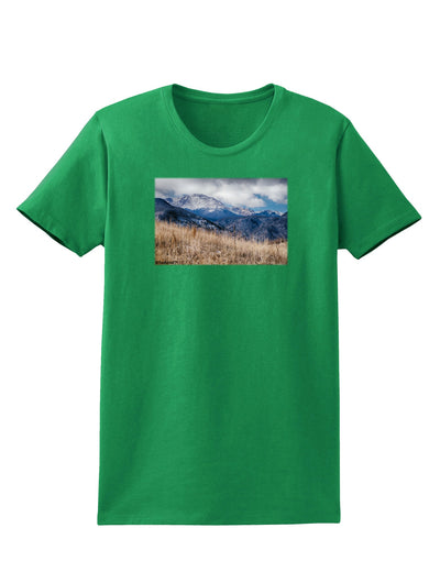 Pikes Peak CO Mountains Womens Dark T-Shirt by TooLoud-Womens T-Shirt-TooLoud-Kelly-Green-X-Small-Davson Sales