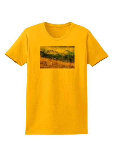 Pikes Peak CO Mountains Womens T-Shirt by TooLoud-Womens T-Shirt-TooLoud-Gold-X-Small-Davson Sales